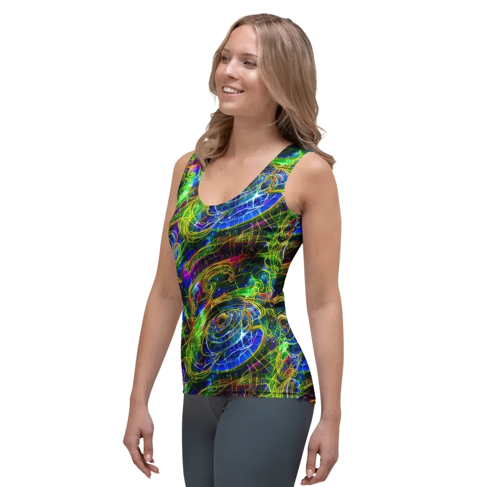 Limefire Drift on Women's Tank Top — Left Front