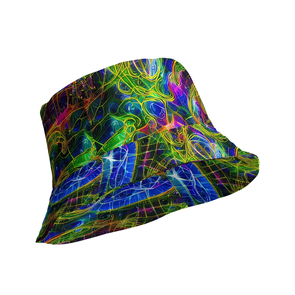 Limefire Drift on Reversible Bucket Hat — Product details Outside