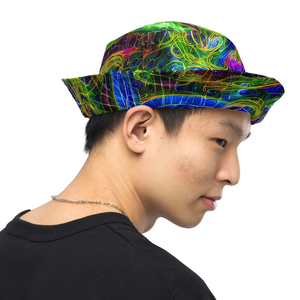 Limefire Drift on Reversible Bucket Hat — Right Outside