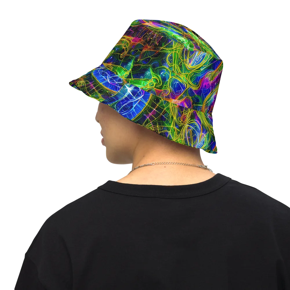 Limefire Drift on Reversible Bucket Hat — Back Inside