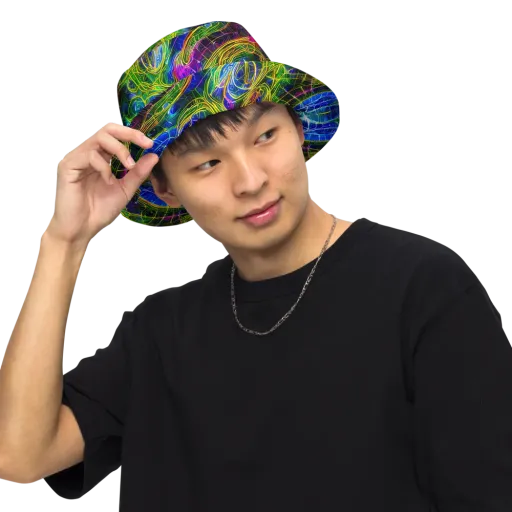Limefire Drift on a Reversible Bucket Hat