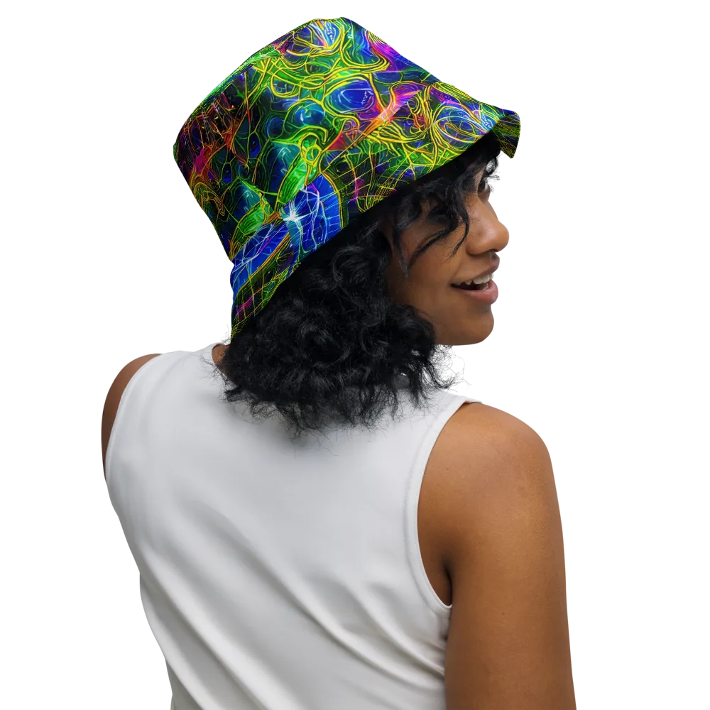 Limefire Drift on Reversible Bucket Hat — Right Outside