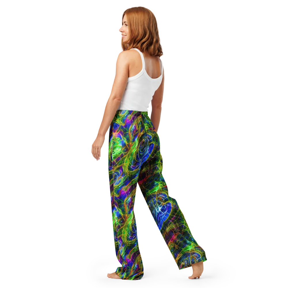 Limefire Drift on Women's Pajama Pants — Back