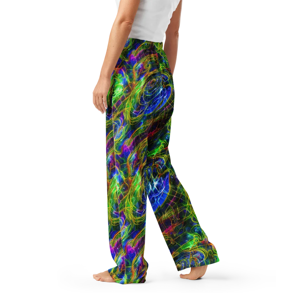 Limefire Drift on Women's Pajama Pants — Left