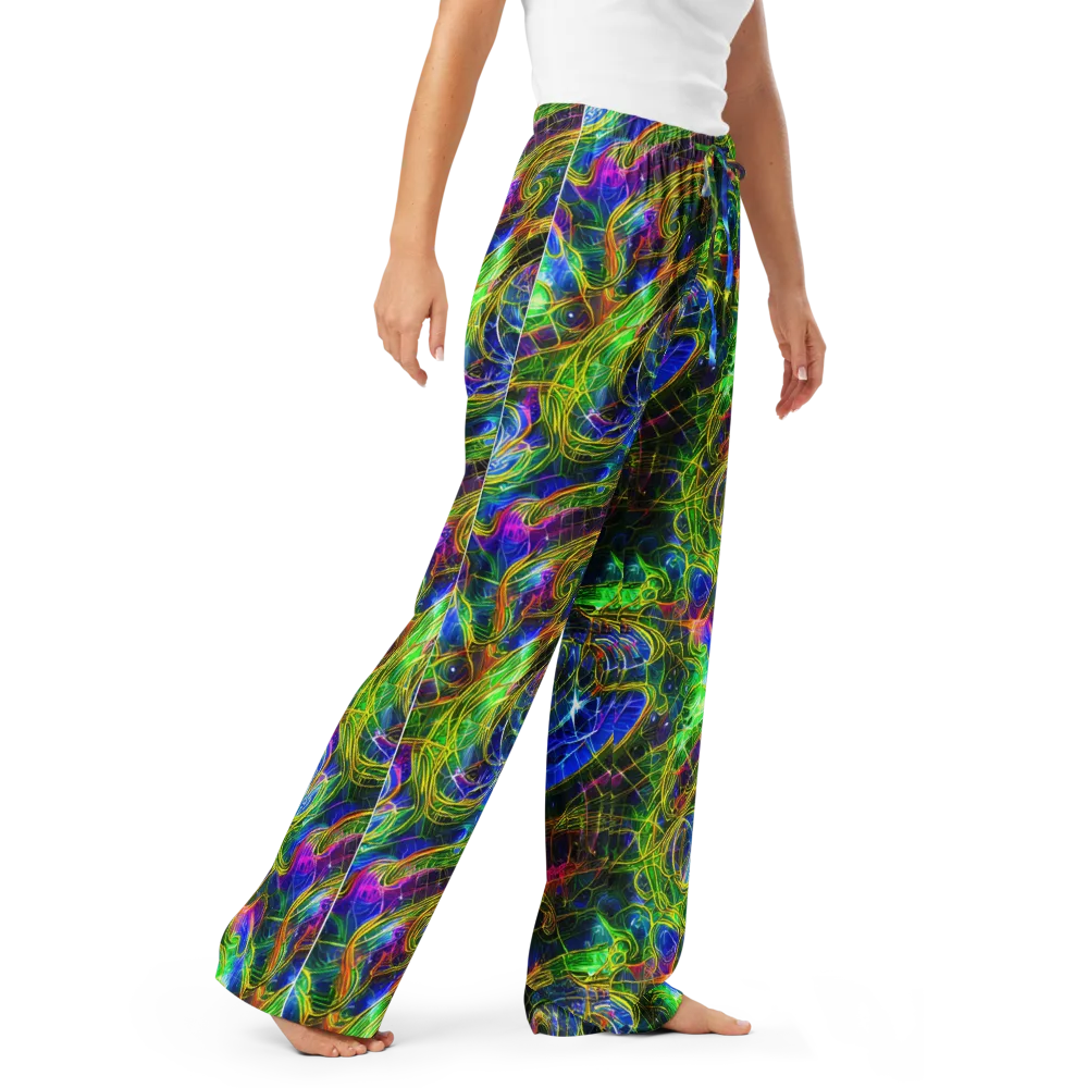 Limefire Drift on Women's Pajama Pants — Right Front