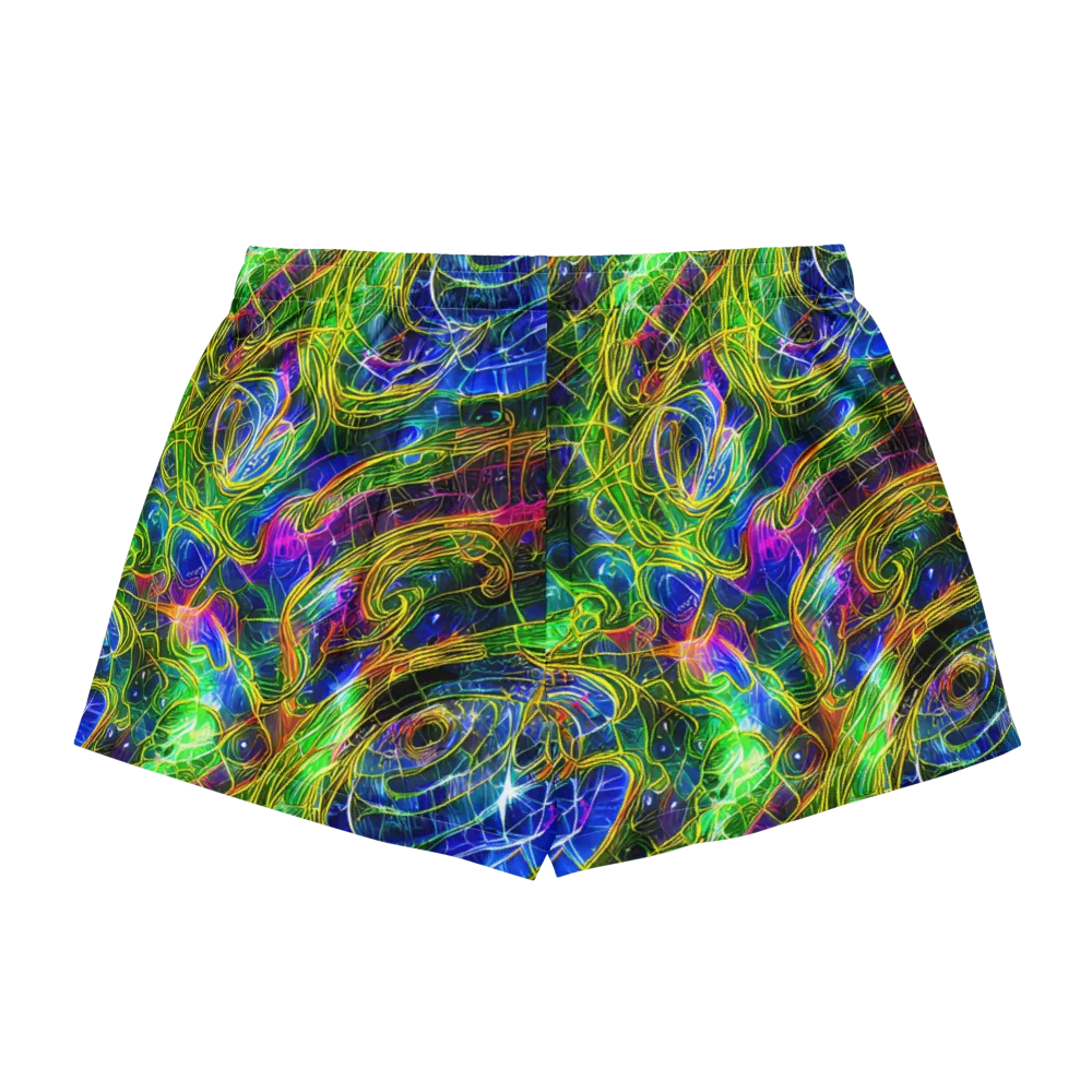 Limefire Drift on Women's Pajama Shorts — Back