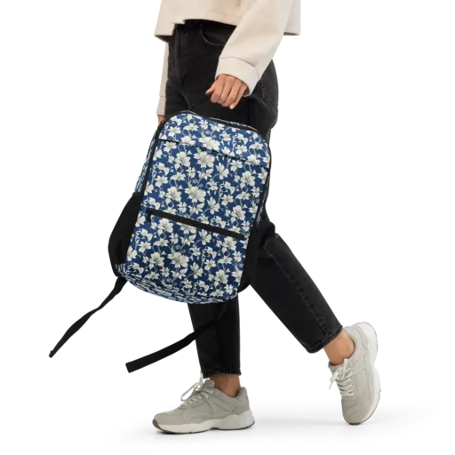 Navy Floralia on a Utility Backpack