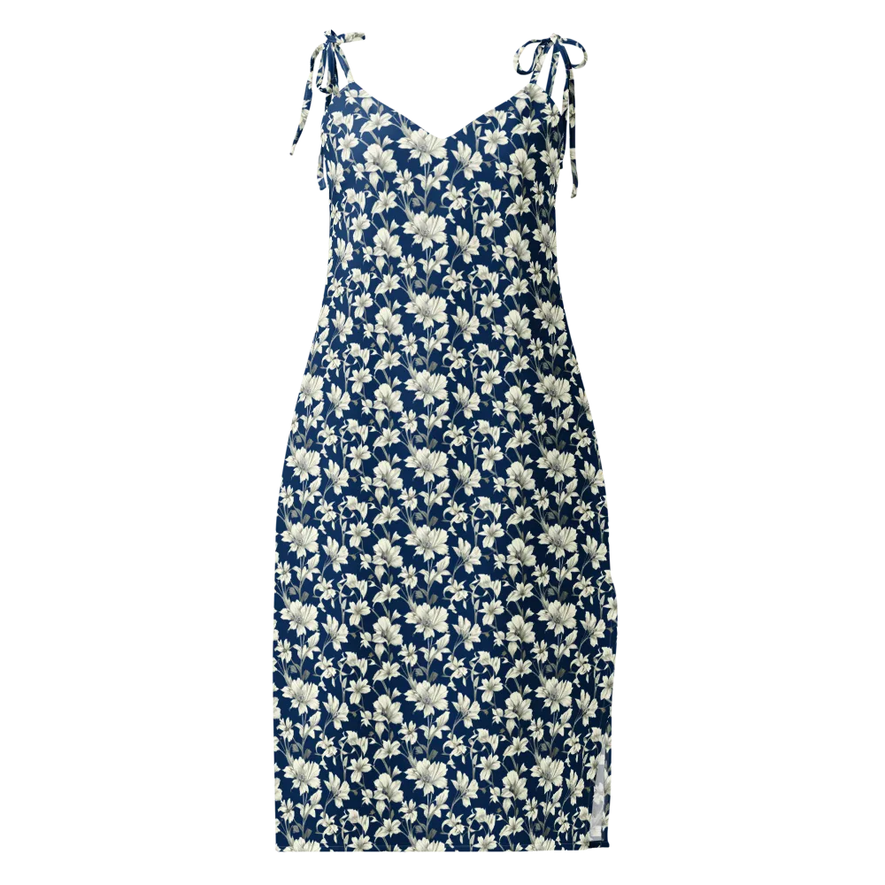 Navy Floralia on Slip Dress — Front