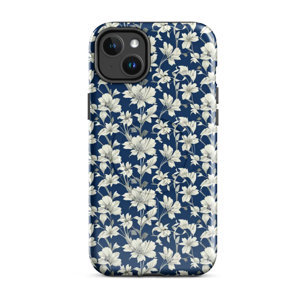 Navy Floralia on MagSafe Tough Case for iPhone® — Front