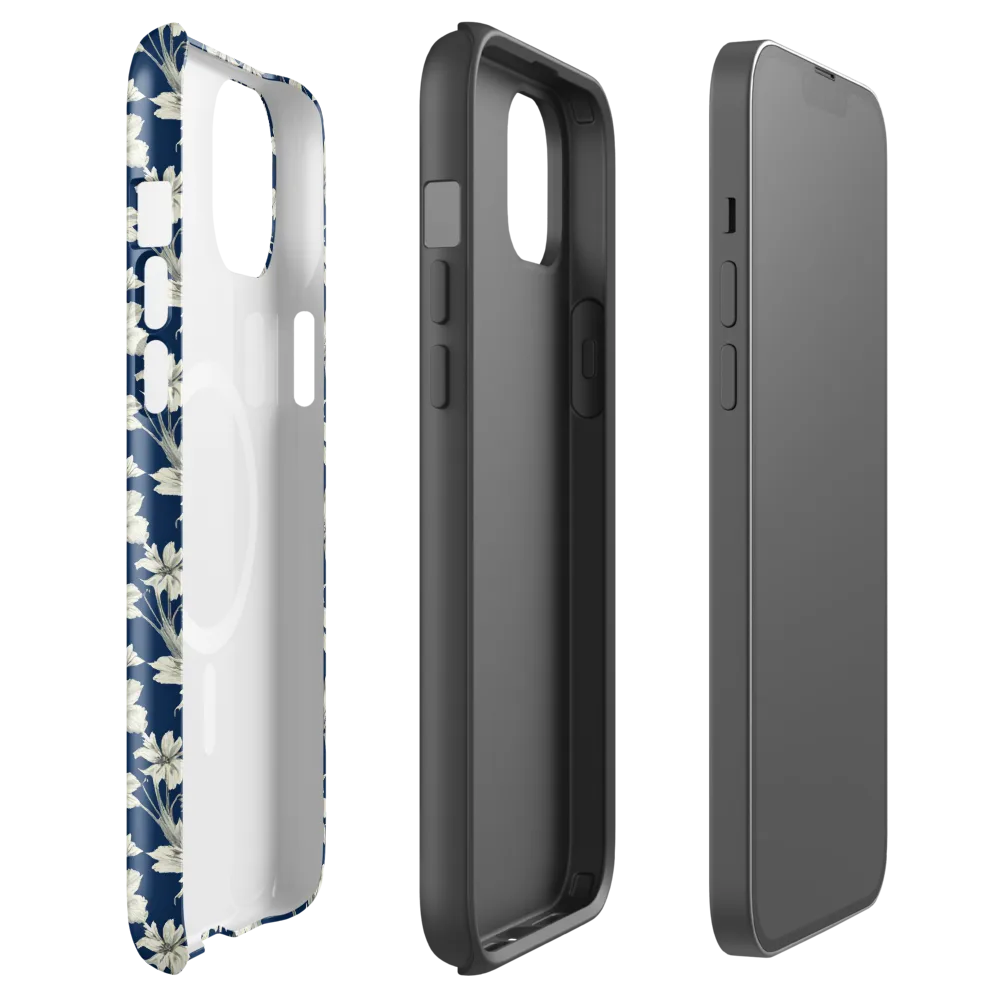 Navy Floralia on MagSafe Tough Case for iPhone® — Front