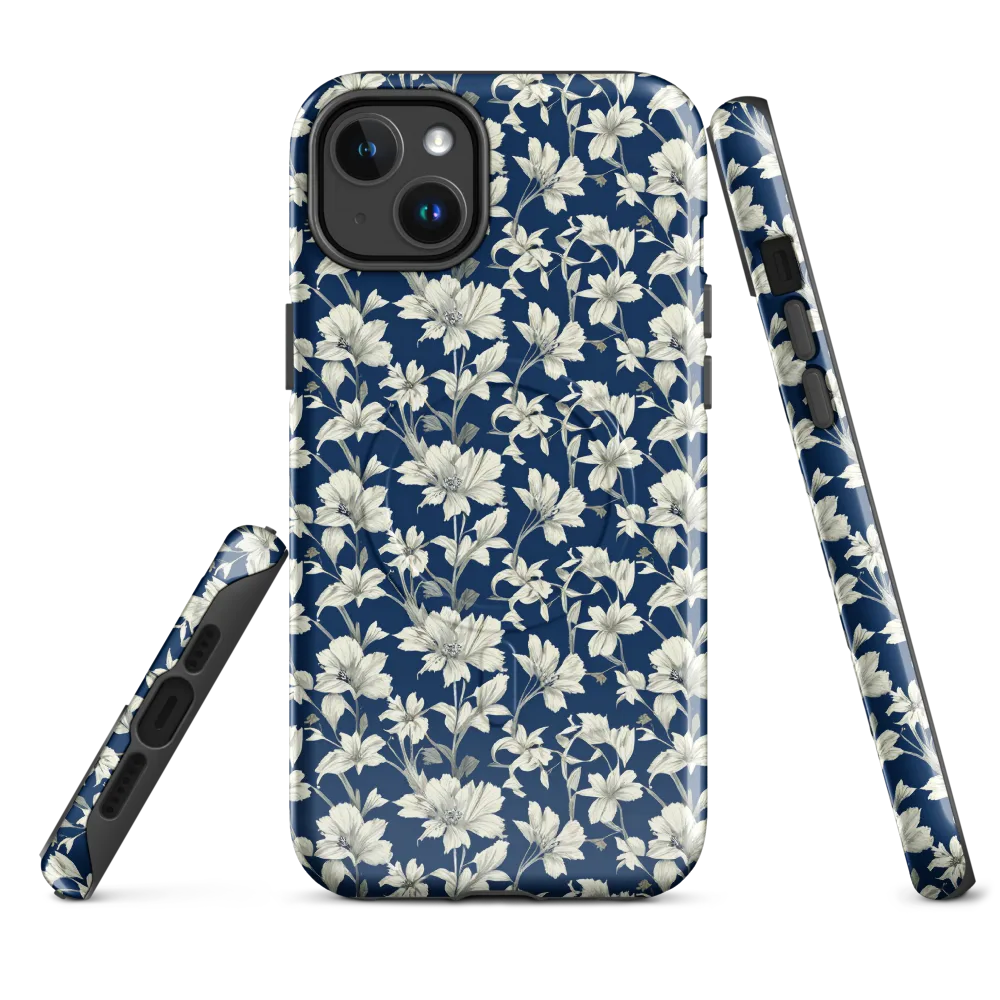 Navy Floralia on MagSafe Tough Case for iPhone® — Front