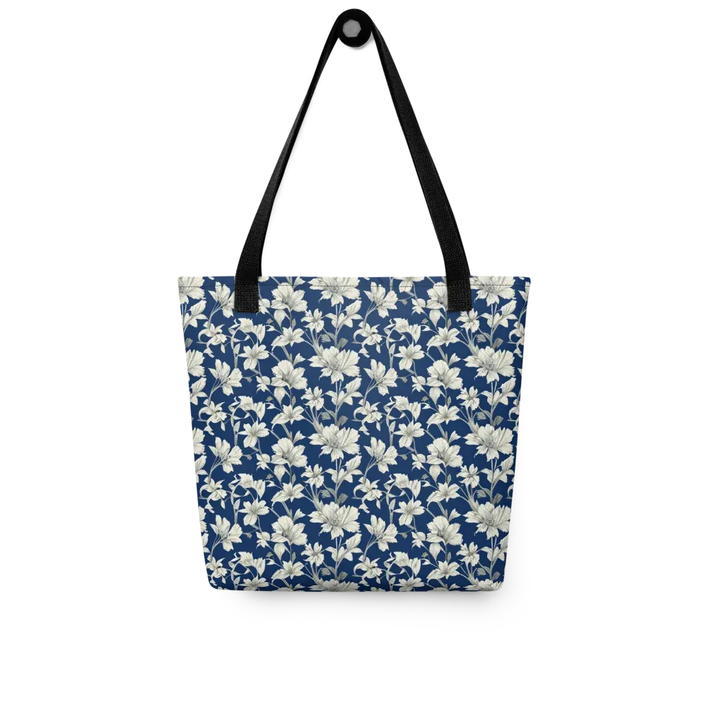 Navy Floralia on Tote Bag — Front
