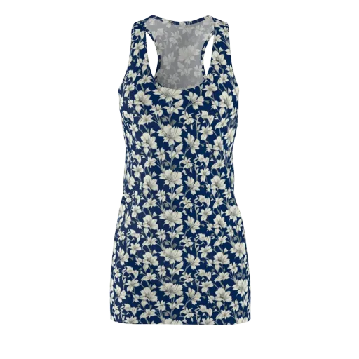 Navy Floralia on a Racerback Dress