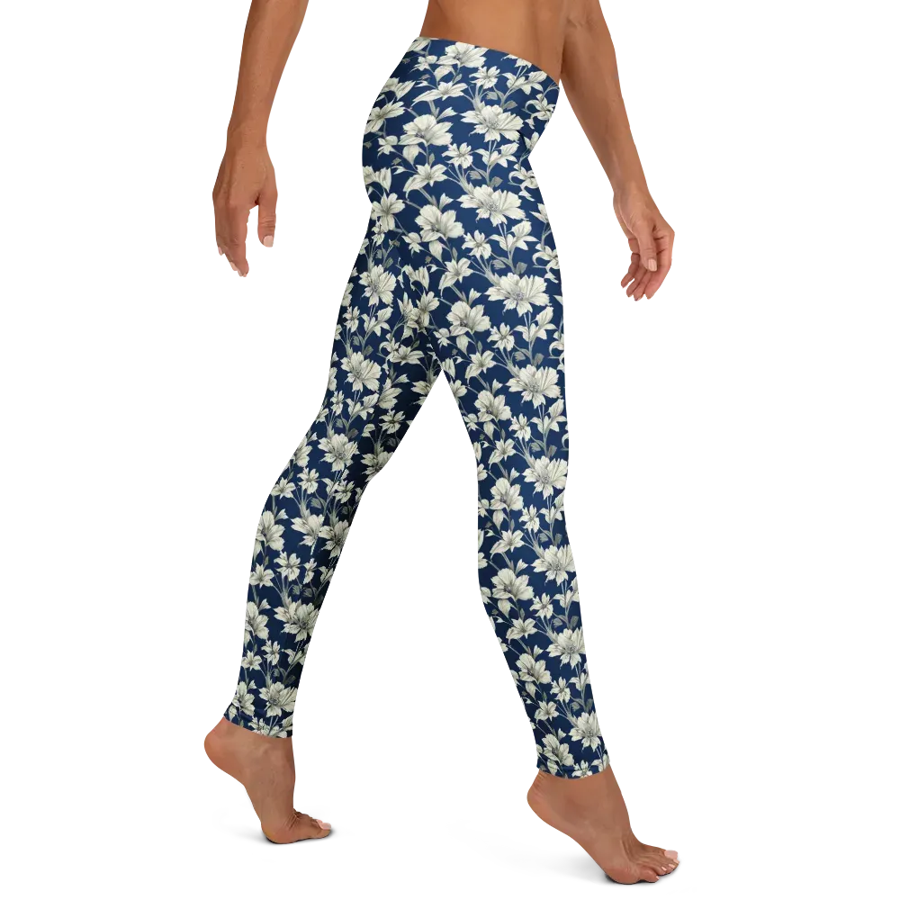 Navy Floralia on Leggings — Right