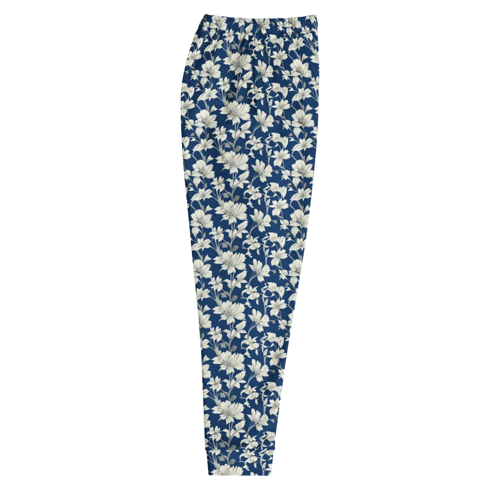 Navy Floralia on Men's Joggers — Right