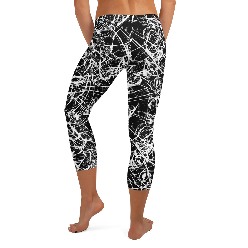 Ink Nervure on Capri Leggings — Back