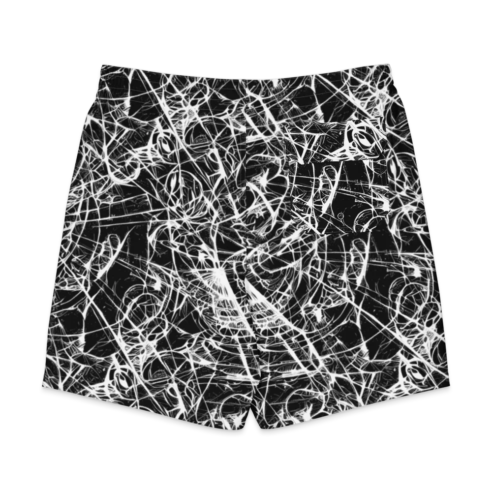 Ink Nervure on Men's Board Shorts — Back