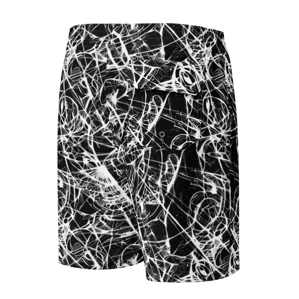 Ink Nervure on Men's Board Shorts — Back