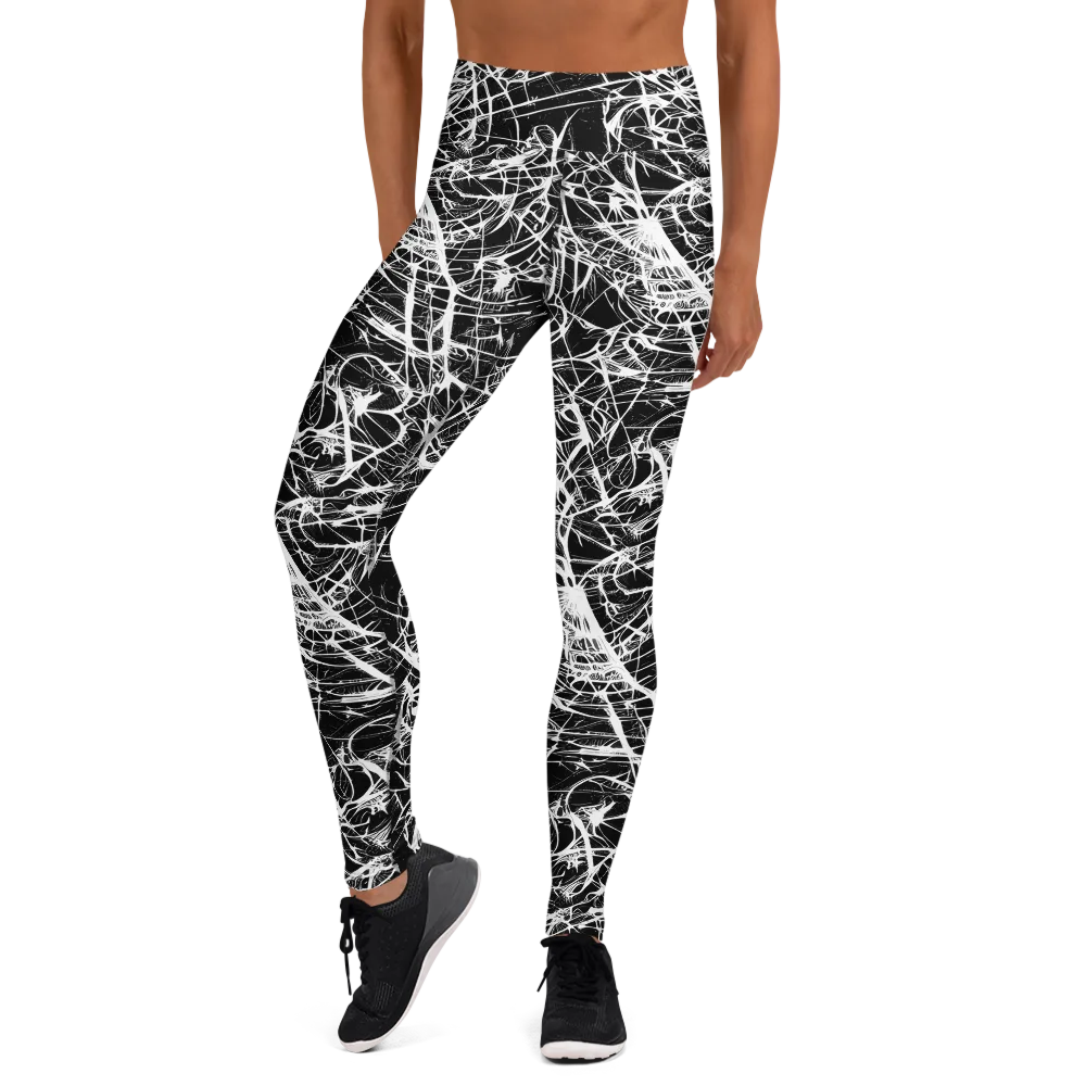 Ink Nervure on Yoga Leggings — Front