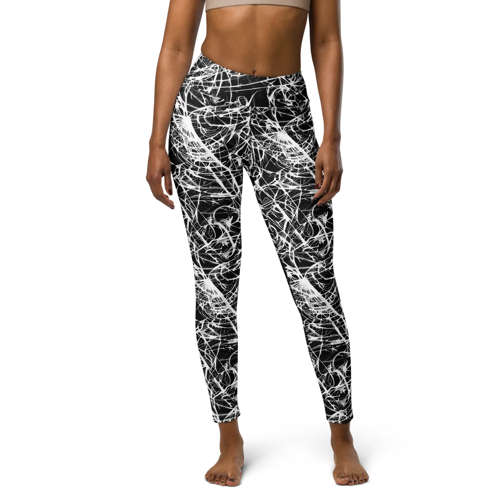 Ink Nervure on Yoga Leggings — Front