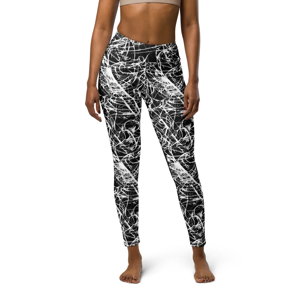Ink Nervure on Yoga Leggings — Front