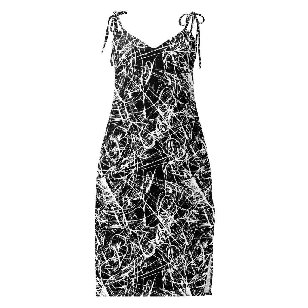 Ink Nervure on Slip Dress — Front
