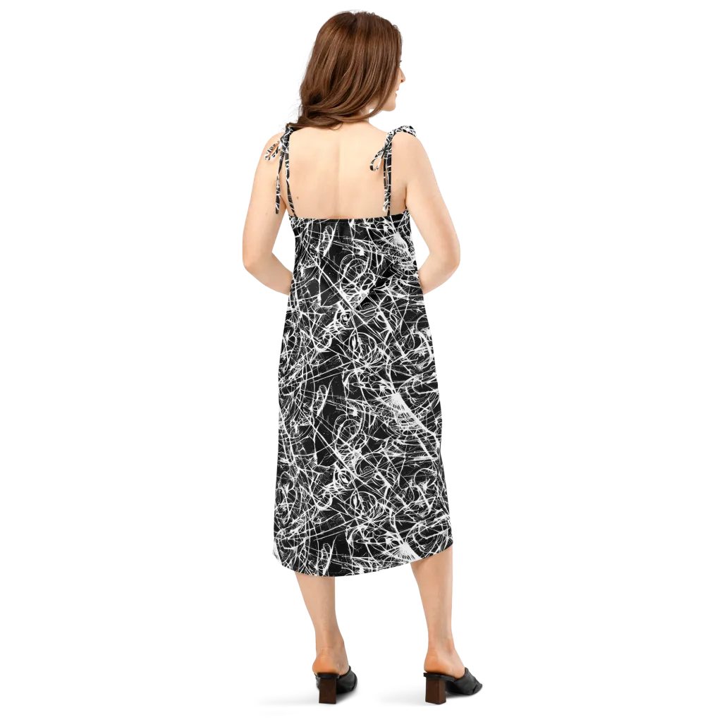 Ink Nervure on Slip Dress — Back