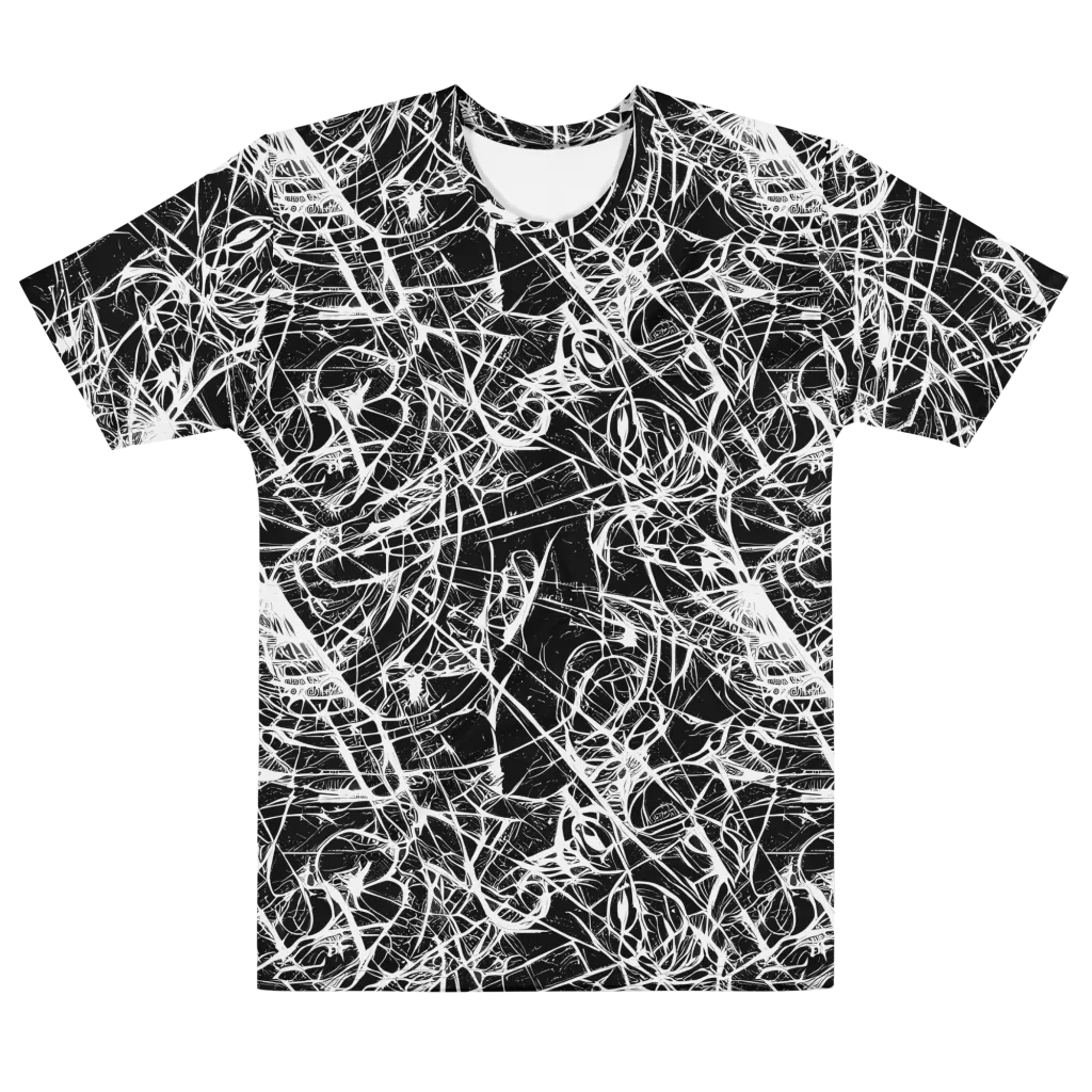 Ink Nervure on Men's Cotton Crew Neck T-Shirt — Front
