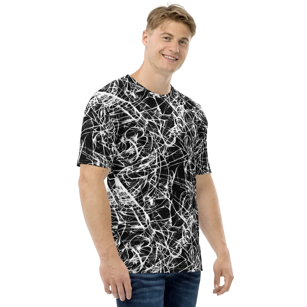 Ink Nervure on Men's Crew Neck T-Shirt — Right