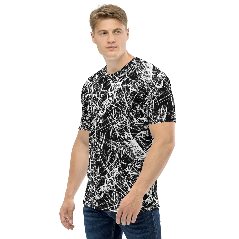 Ink Nervure on Men's Crew Neck T-Shirt — Left