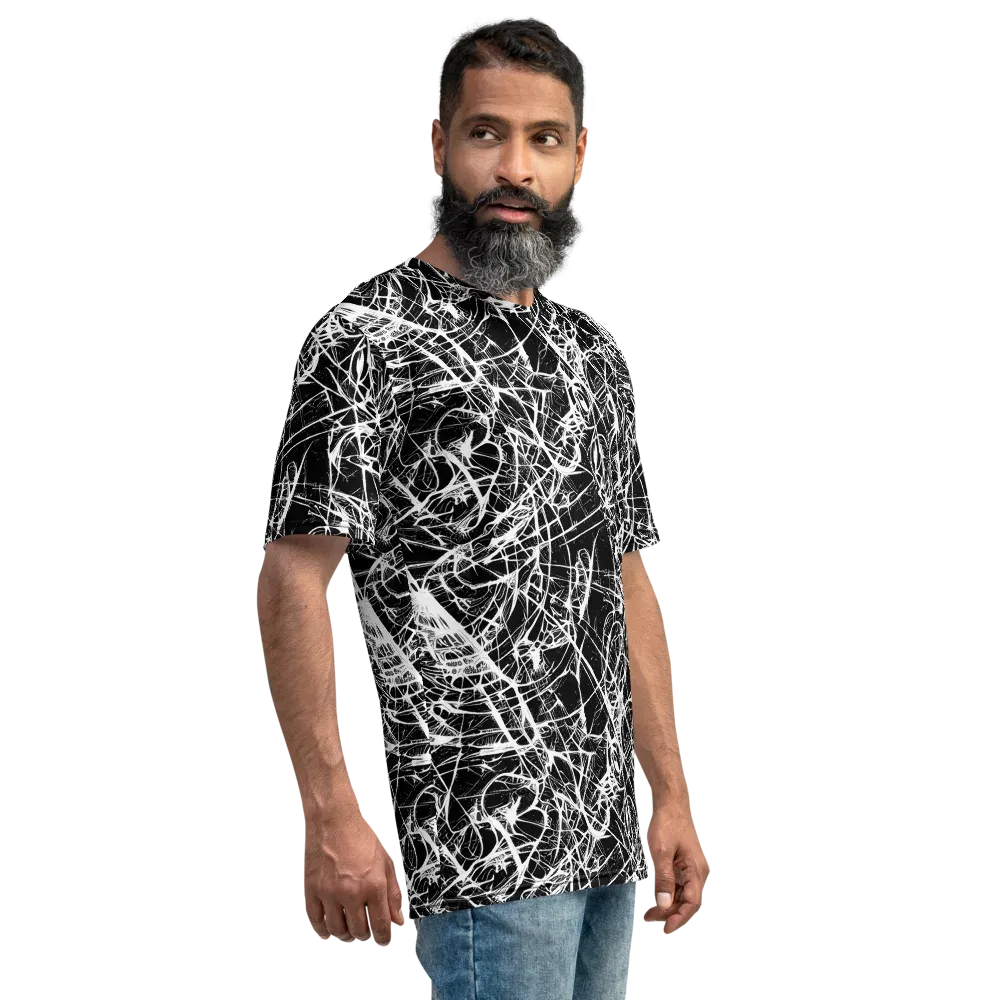 Ink Nervure on Men's Crew Neck T-Shirt — Right
