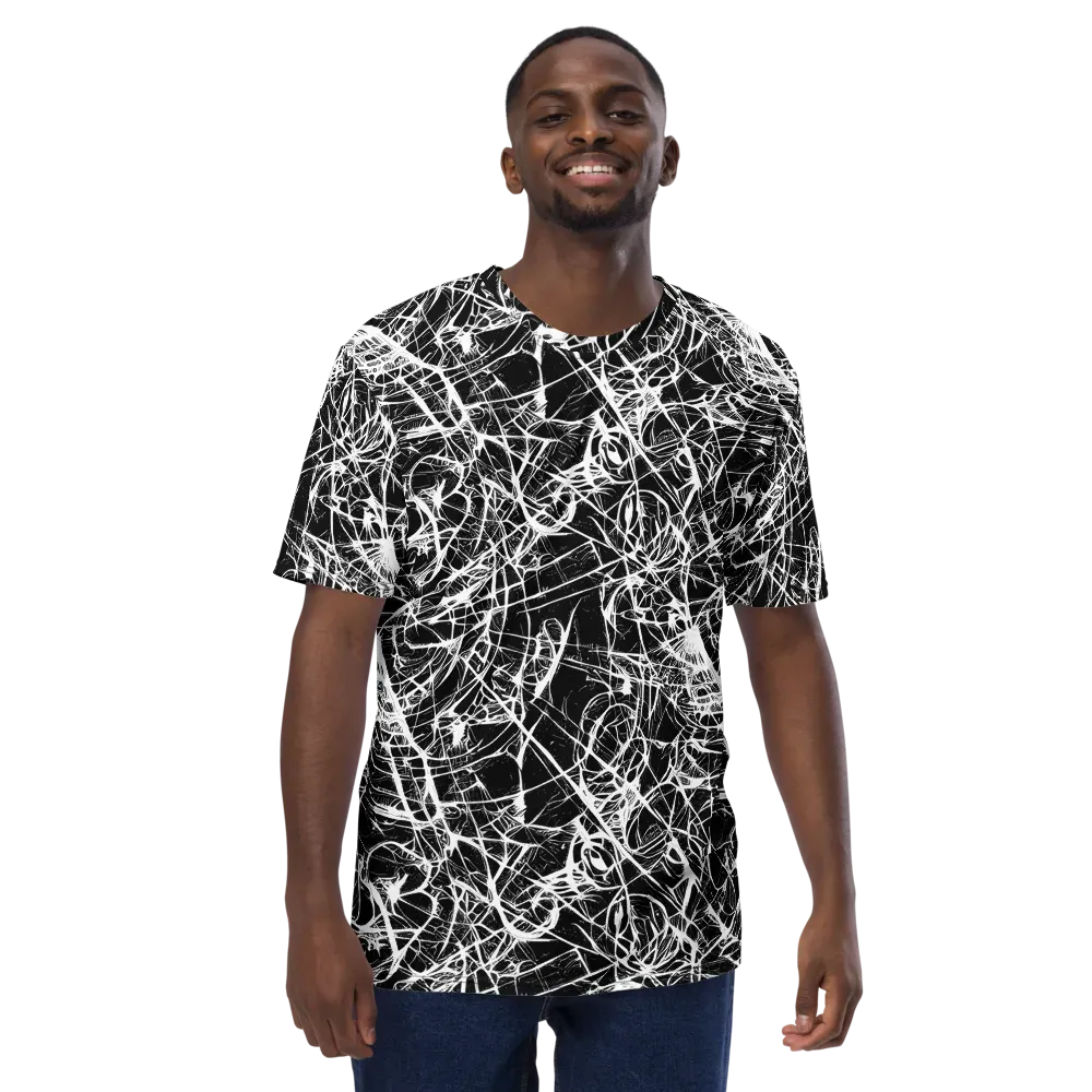 Ink Nervure on Men's Crew Neck T-Shirt — Front