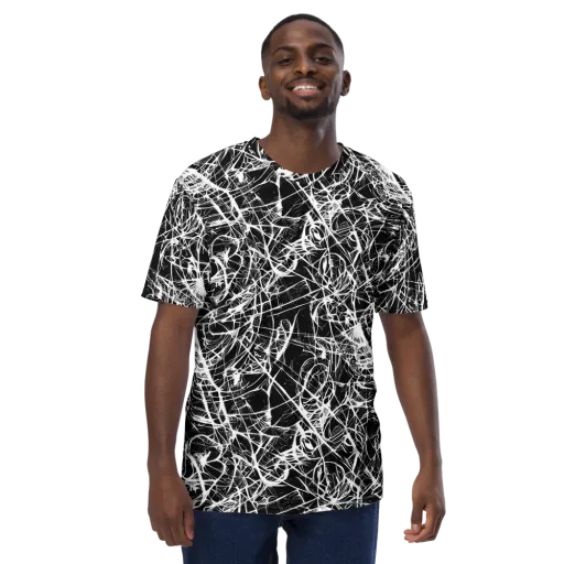 Ink Nervure on a Men's Crew Neck T-Shirt