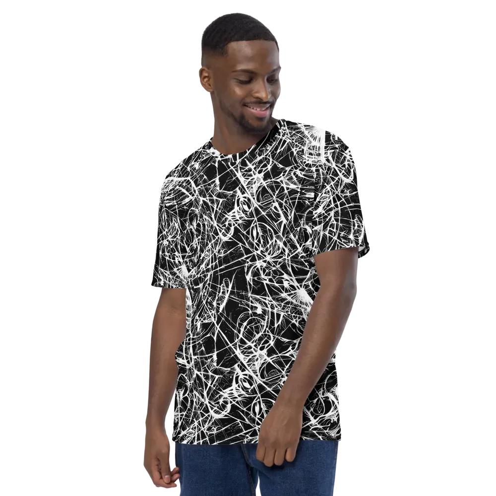 Ink Nervure on Men's Crew Neck T-Shirt — Left