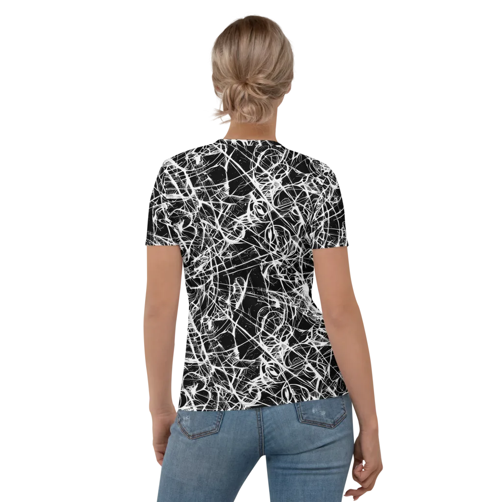 Ink Nervure on Women's Crew Neck T-Shirt — Back