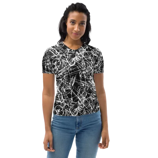 Ink Nervure on a Women's Crew Neck T-Shirt