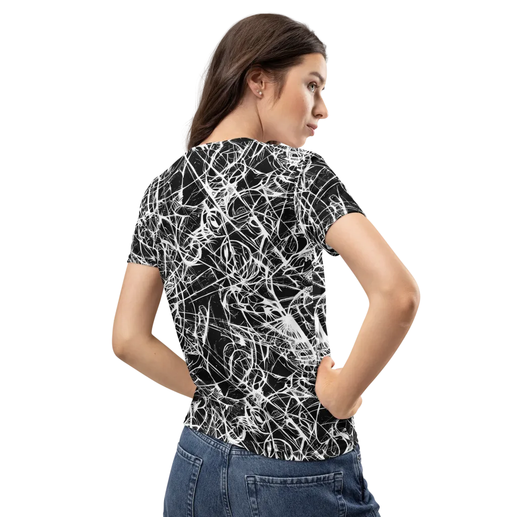 Ink Nervure on Women's Crew Neck T-Shirt — Back
