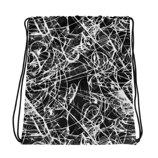 Ink Nervure on a Drawstring Bag