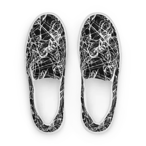 Ink Nervure on a Women's Slip-On Canvas Shoes