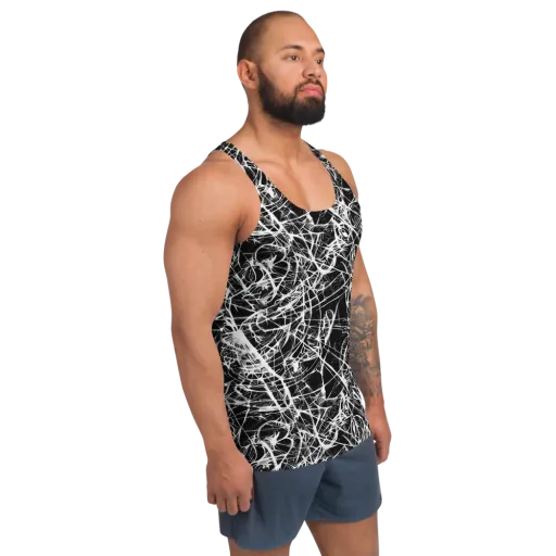 Ink Nervure on a Men's Tank Top