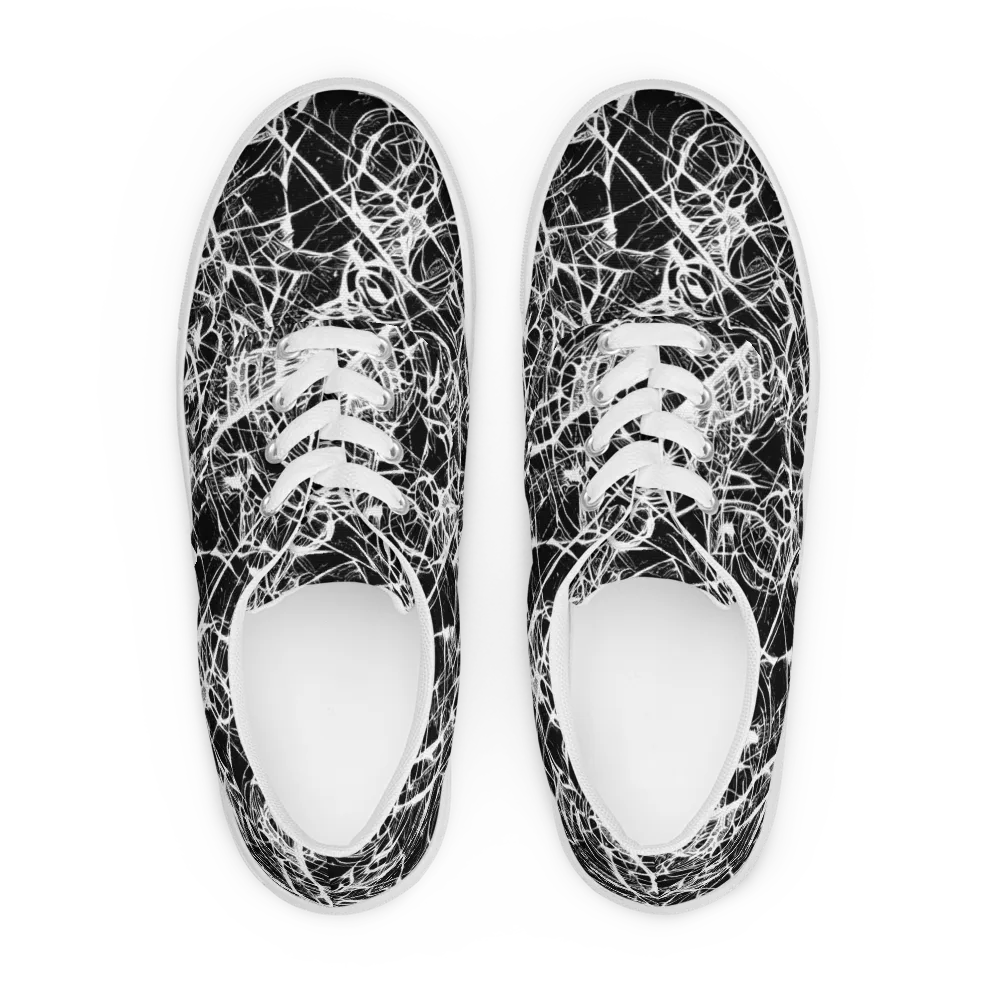 Ink Nervure on Men's Lace-Up Canvas Shoes — Front