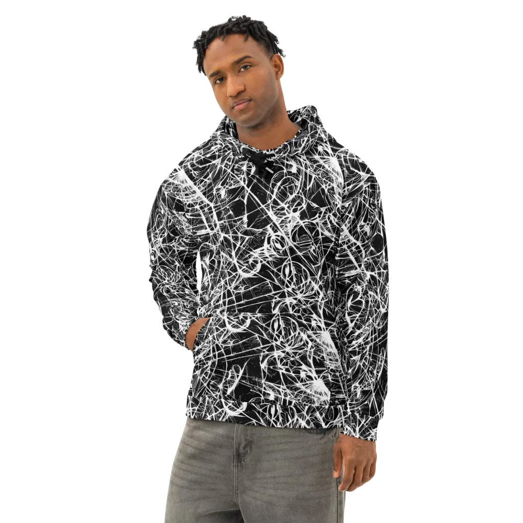 Ink Nervure on Cotton Hoodie — Left Front