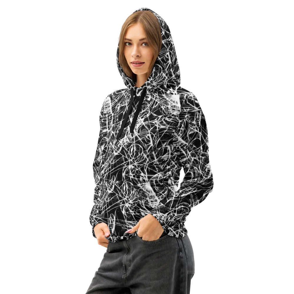 Ink Nervure on Cotton Hoodie — Left Front