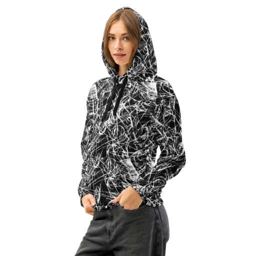 Ink Nervure on a Cotton Hoodie