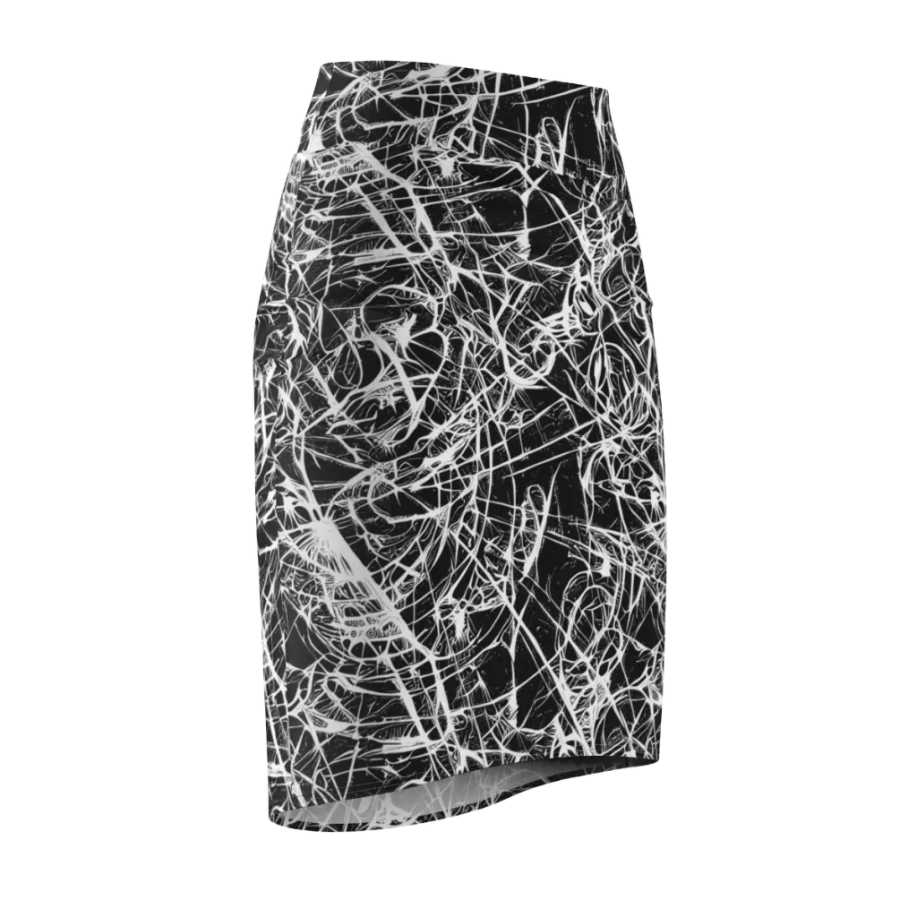 Ink Nervure on Pencil Skirt — Front Side