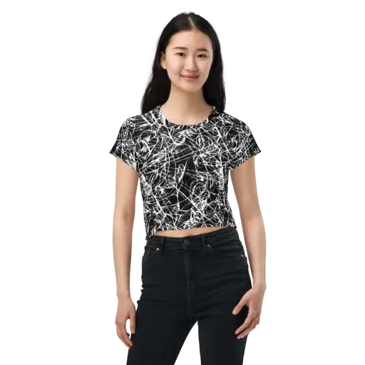 Ink Nervure on a Crop Tee