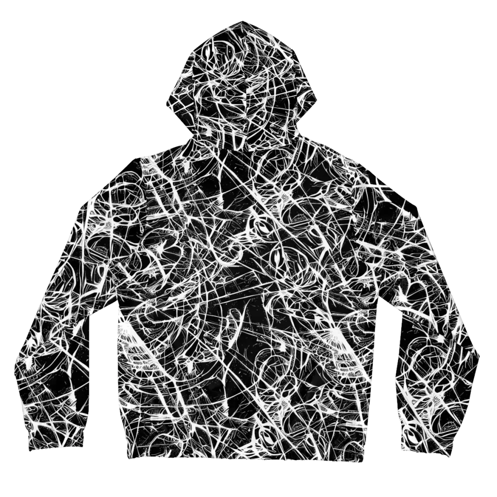 Ink Nervure on Women's Full-Zip Hoodie — Back