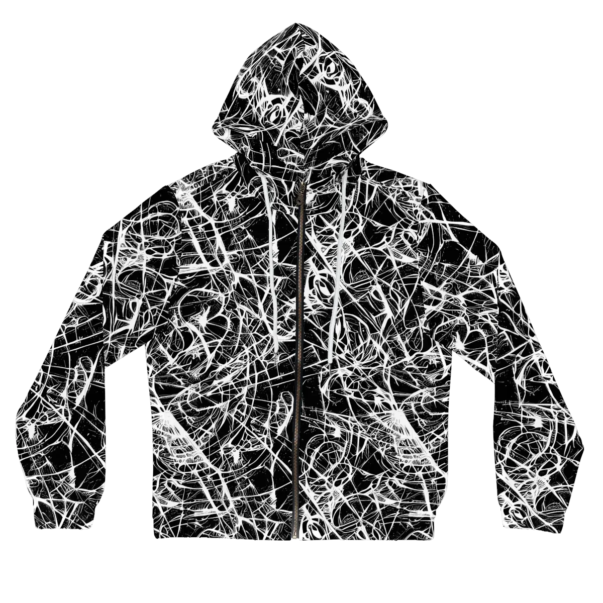 Ink Nervure on Women's Full-Zip Hoodie — Front