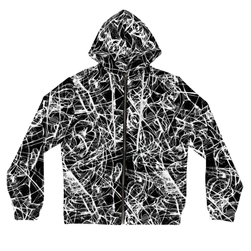 Ink Nervure on a Women's Full-Zip Hoodie