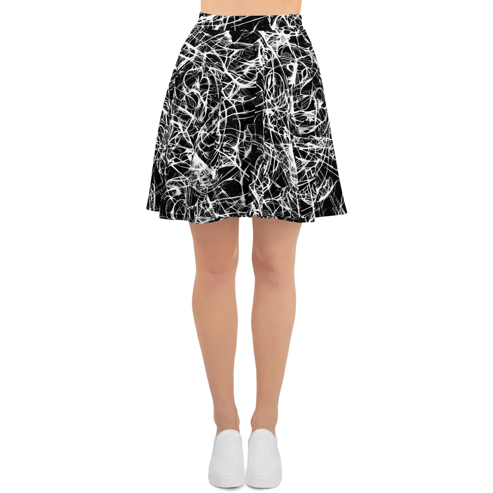 Ink Nervure on Skater Skirt — Front